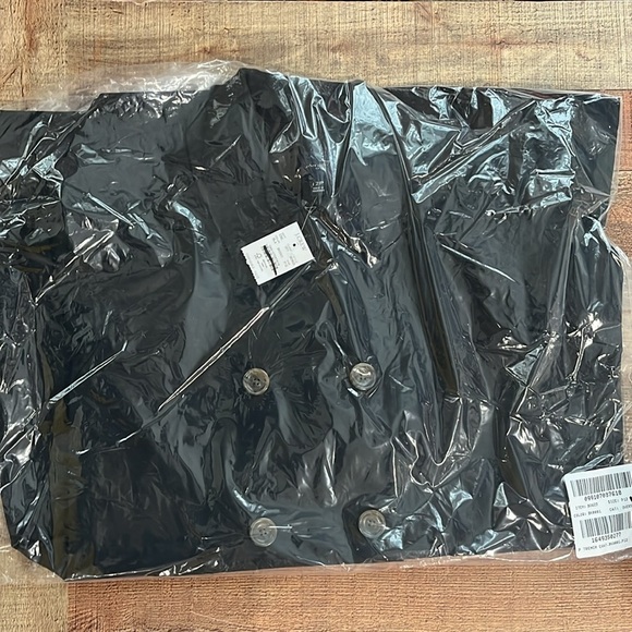 J. Crew Factory Womens Petite Trench Coat BO623 Black - Picture 7 of 8